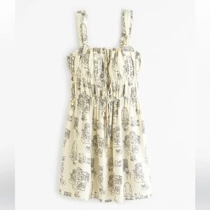 Abercrombie & Fitch Cream Italian Print Dress